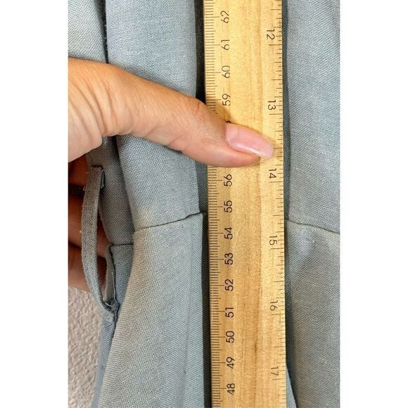 Madison The Label Women's Blue Linen Blend Wrap Midi A-Line Dress Women's XS - Picture 6 of 10